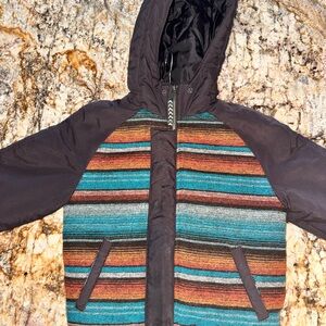 Cruel Girl Multicolor Striped Kids Puffer Jacket